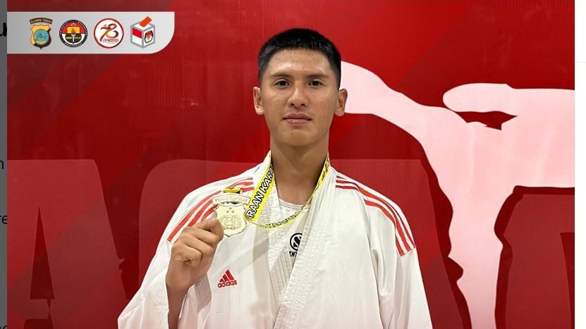 Sosok Bripda  Gafur Pratama Janis, Anggota Brimob Tampan Raih Emas di Kejuaraan Karate Piala Kapolri