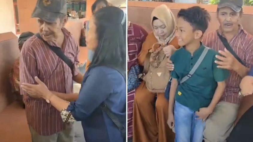 Ibu-ibu Ini Bertemu Sosok Gurunya saat SD Mengamen di Terminal, Momen Perjumpaannya Bikin Haru