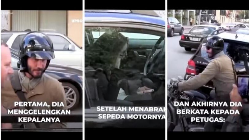 Panik! Wanita Ini Mengurung Diri di Mobil Setelah Tabrak Motor Keanu Reeves