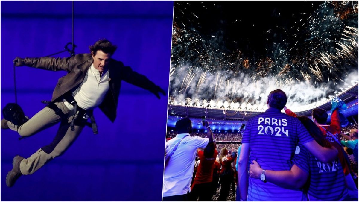 FOTO: Semarak Penutupan Olimpiade 2024 di Paris: Mulai Pesta Kembang Api hingga Atraksi Mendebarkan Tom Cruise Lompat dari Atap Stadion