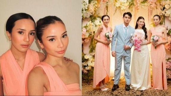 Cantiknya Beby Tsabina dan Sephora Jadi Bridesmaid di Pernikahan Cassandra Lee & Ryuken Lee, Kompak Pakai Dress Merah Muda