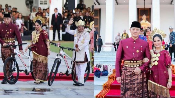 Juara Busana Terbaik, Potret Annisa dan Agus Yudhoyono Tampil Menawan Pakai Baju Adat Bugis - Dapat Hadiah Sepeda