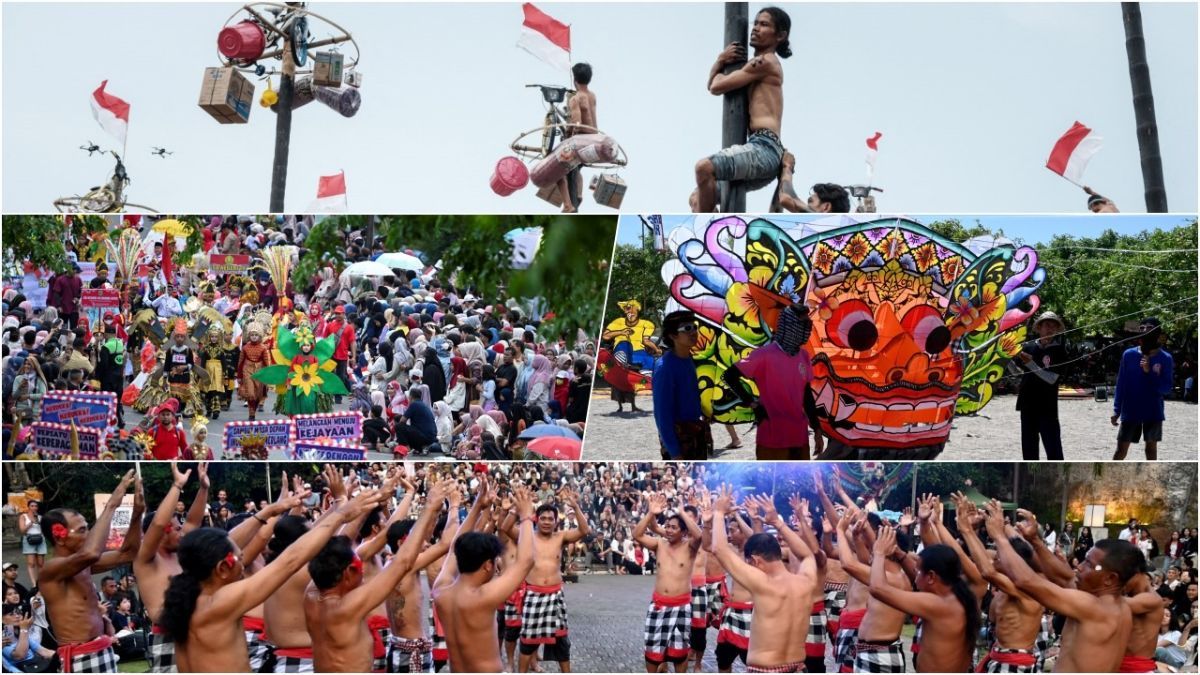 FOTO: Potret Warna-Warni Semarak Perayaan Hari Kemerdekaan RI ke-79 di Sejumlah Daerah di Indonesia