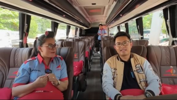 Ingin Ketemu dengan Sopir Bus Cantik PO Agra Mas, Liena Ozora Ini Rutenya Karawang-Palembang