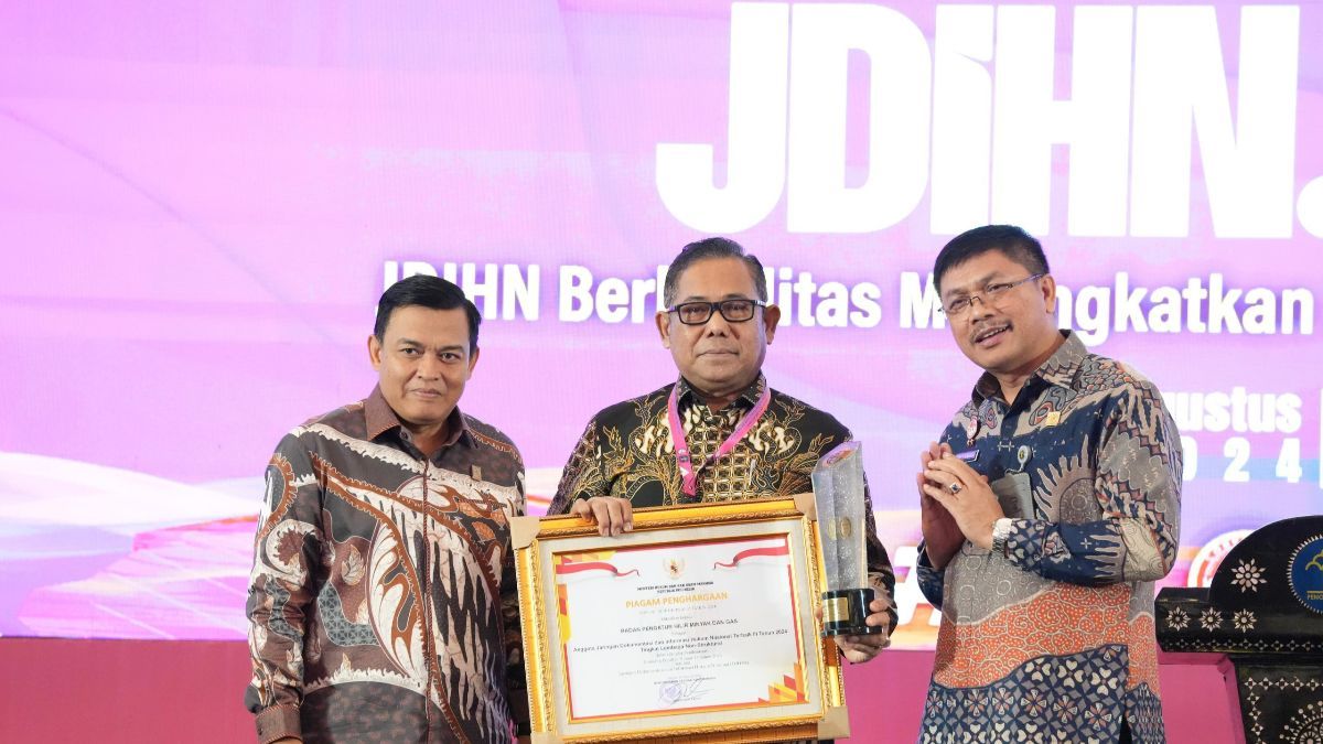 Tuai Prestasi, BPH Migas Sabet Penghargaan Terbaik III Anggota Jaringan Dokumentasi dan Informasi Hukum Nasional 2024