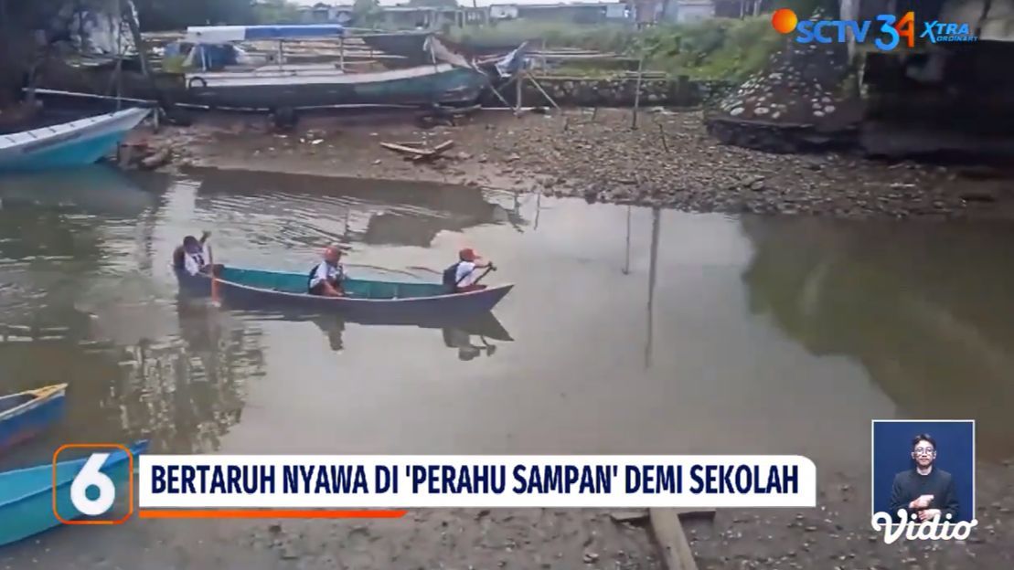 Potret Miris Bocah SD di Sinjai Dayung Perahu Menuju Sekolah, Bertaruh Nyawa Lewati Sungai Sedalam 10 Meter