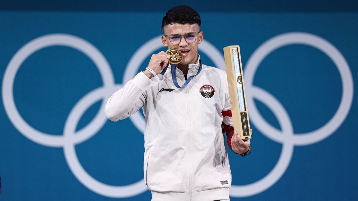 FOTO: Perjuangan Rizki Juniansyah Raih Medali Emas Olimpiade Paris 2024, Diiringi Rekor-Rekor Fenomenal