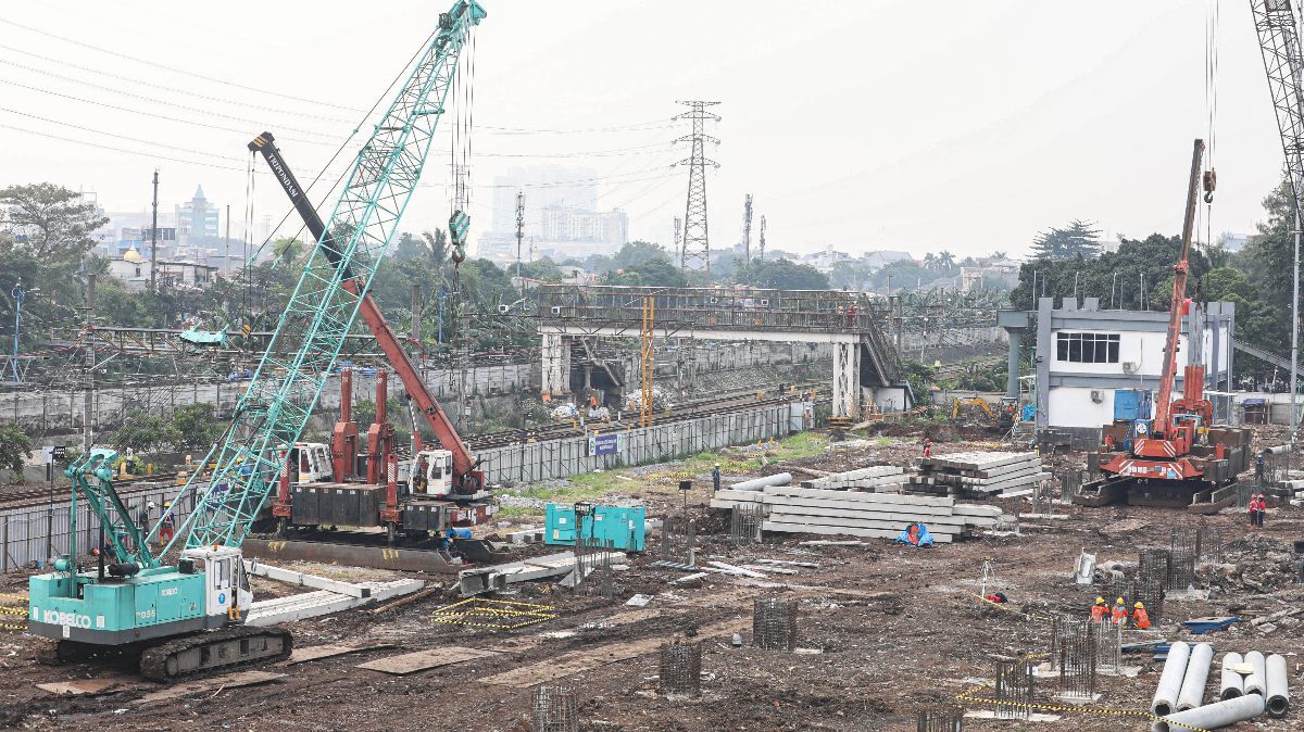 FOTO: Kondisi Terkini Proyek Perluasan Stasiun Tanah Abang, Ditargetkan Rampung Akhir 2024