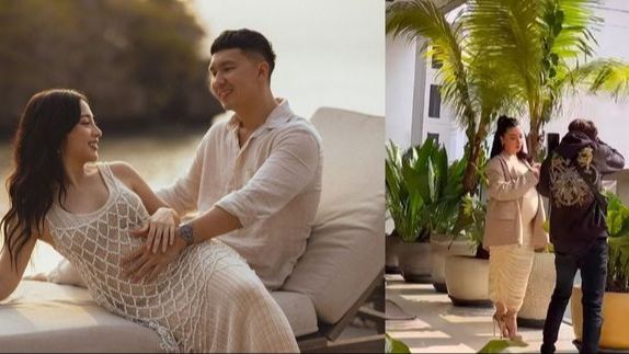 Sebelum ke Amerika, Momen Nikita Willy Jalani Pemotretan Pamer Baby Bump yang Makin Besar