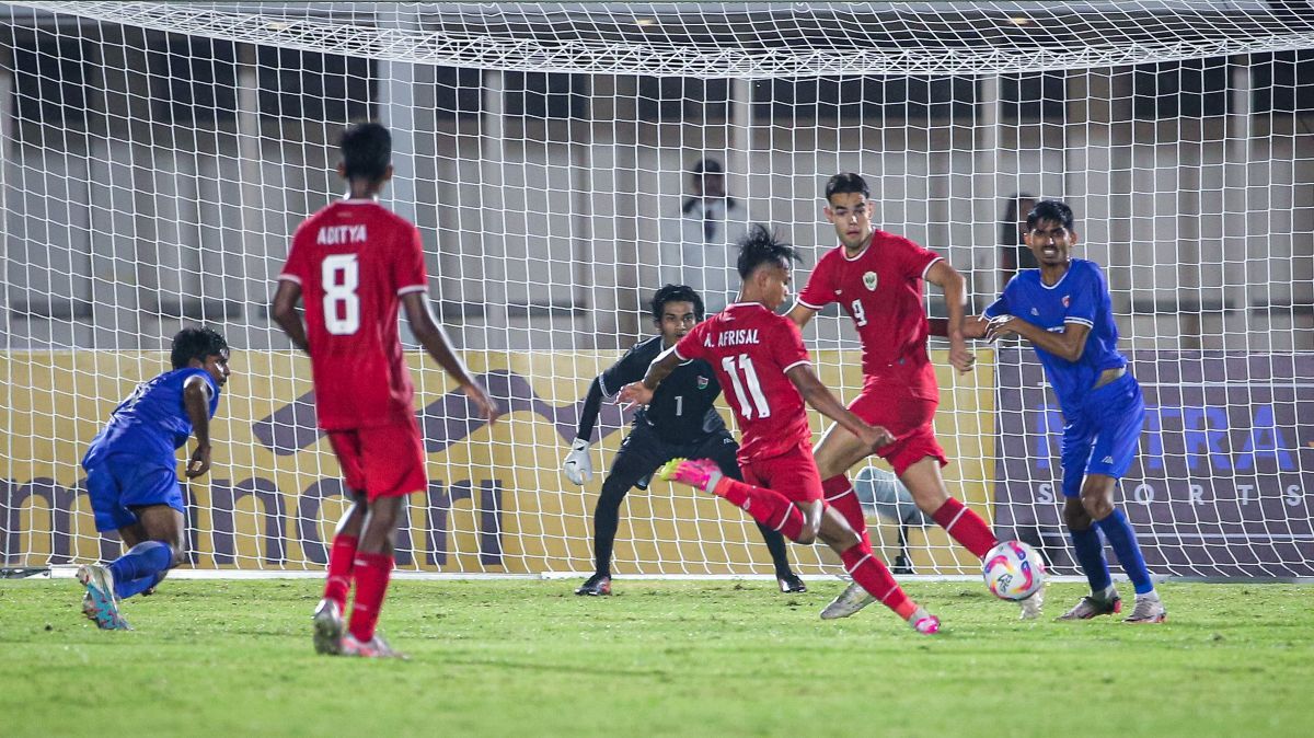 FOTO: Garangnya Pemain Timnas Indonesia U-20 Mengoyak Pertahanan Maladewa Tanpa Ampun sebelum Pesta Gol di Kualifikasi Piala Asia U-20 2025