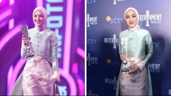 10 Pesona Cut Syifa Saat Raih Penghargaan Most Charming Female Celebrity di Infotainment Awards 2024