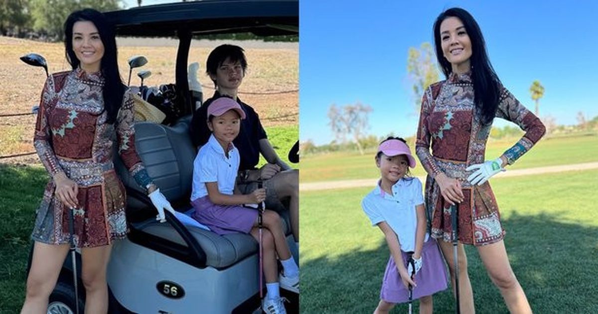 Farah Quinn dan Kedua Anaknya Bermain Golf di Amerika dengan Suhu 45 Derajat, Terlihat Panas-Panasan