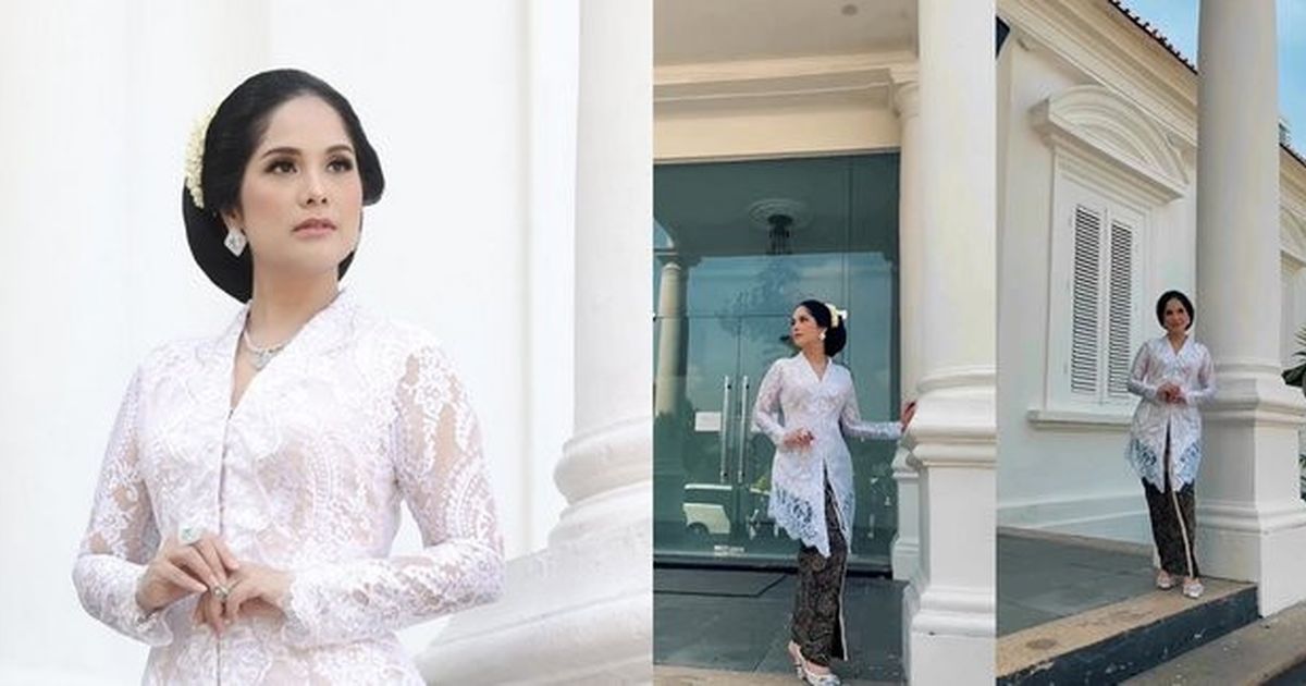 Potret Aura anggun Annisa Pohan Terpancar Saat Mengenakan Kebaya Putih di Hari Kebaya Nasional