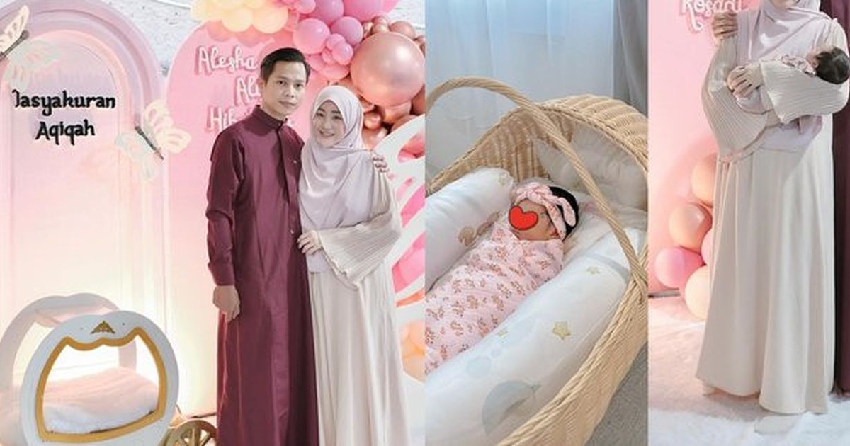 Wajah Alesha Masih Sembunyikan, Ini Potret Aqiqah Anak Kedua Larissa Chou, Dekorasi Serba Pink