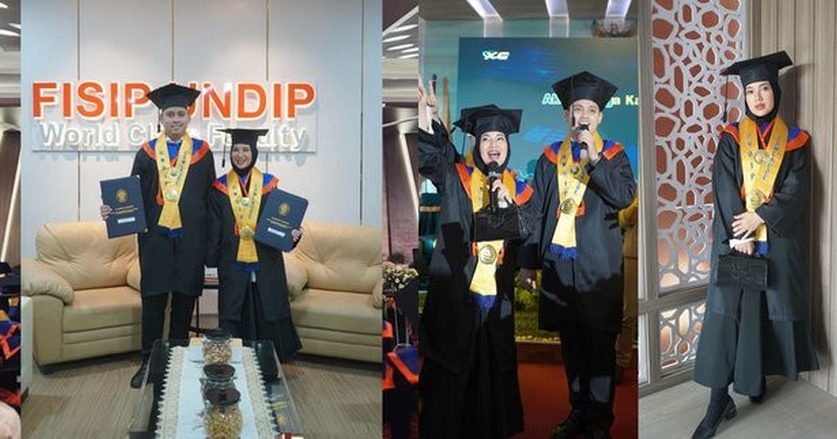 Potret Kompak Chacha Frederica dan Suami Saat Wisuda S2, Kini Bersiap untuk S3