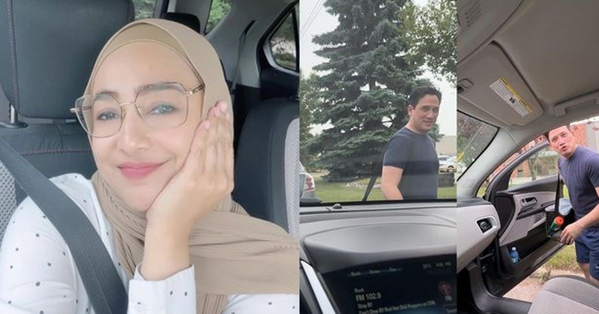 Momen Romantis Cindy Fatikasari saat Jemput Tengku Firmansyah Setelah Bekerja, Sudah Bisa Nyetir di Sisi Kiri