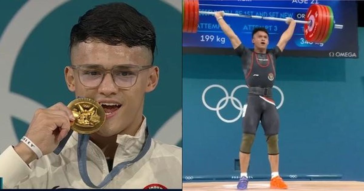 Rizki Juniansyah Berhasil Raih Medali Emas Cabor Angkat Besi dan Catat Rekor Baru di Olimpiade