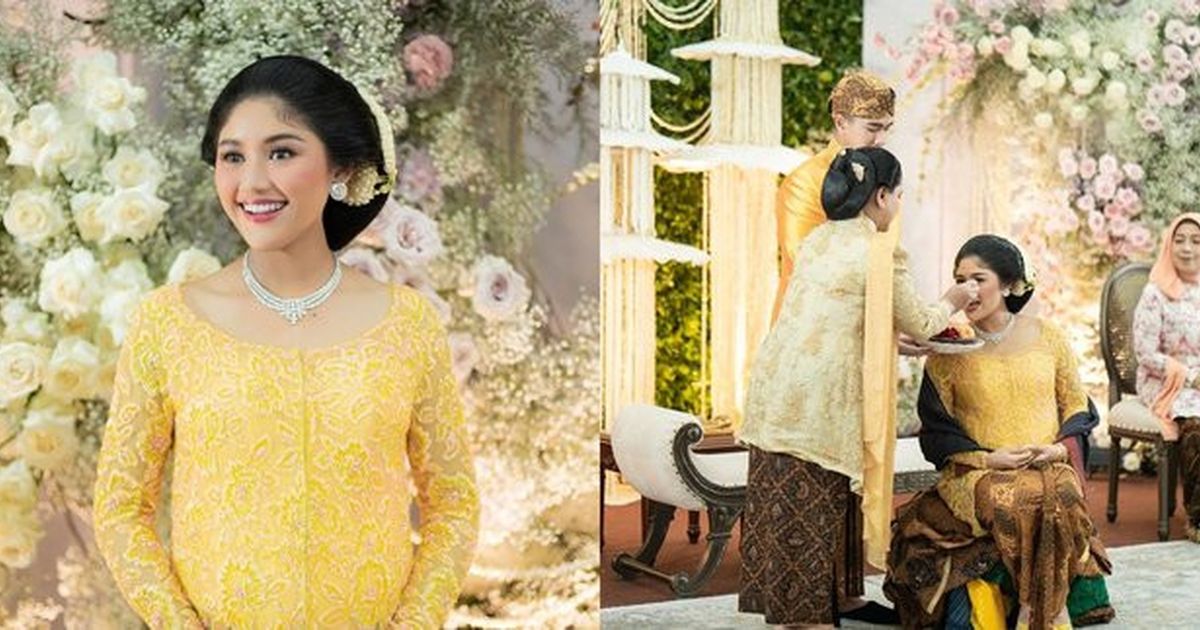 8 Potret Tingkeban Erina Gudono yang Sarat Filosofi Jawa, Anggun dengan Kebaya Kuning - Bayinya Diduga Perempuan