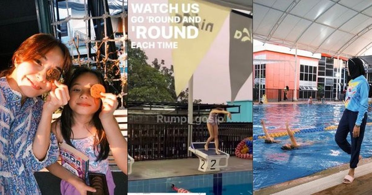 8 Potret Gempi Tunjukkan Bakatnya Berenang - Netizen: Apa sih yang Gak Bisa Dia Lakukan?