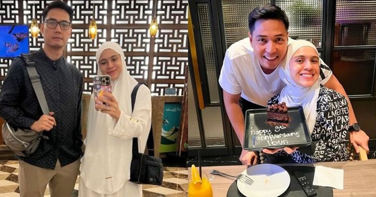 Nycta Gina dan Rizky Kinos Rayakan Anniversary ke-9, Hadiahnya Kasih Sayang yang Tulus serta Tumblr untuk Ngopi