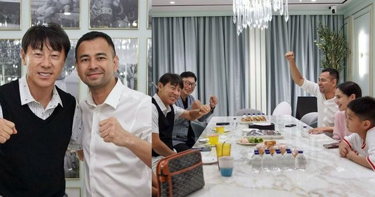 8 Foto Coach Shin Tae-yong Mengunjungi Rumah Raffi Ahmad, Siap Melakukan Kolaborasi - Rafathar Tersenyum Lebar