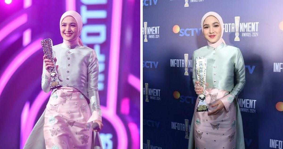 10 Foto Cut Syifa Menerima Penghargaan sebagai Female Celebrity Paling Menawan di Infotainment Awards 2024