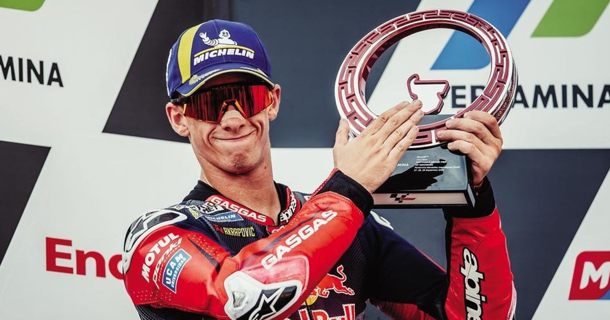 Alasan Pedro Acosta Tak Semprot Prosecco Pakai Minuman Alkohol di Podium MotoGP Mandalika 2024