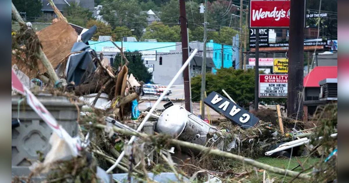 FOTO: Kondisi Wilayah Tenggara AS Luluh Lantak Akibat Terjangan Badai Helene, 90 Orang Tewas