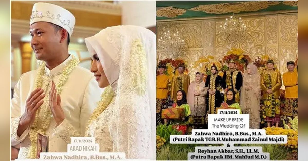 Mewah dan Elegan, 8 Momen Akad dan Resepsi Pernikahan Anak Mahfud MD dan TGB yang Digelar di NTB