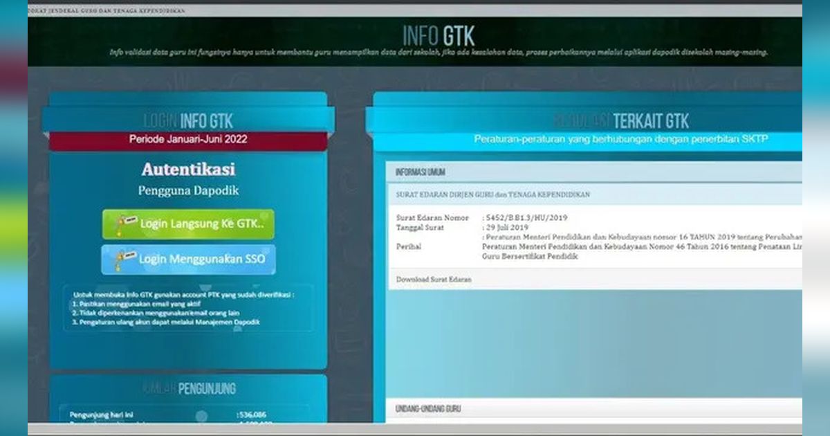 Guru Wajib Tahu, Cara Login Info GTK 2024