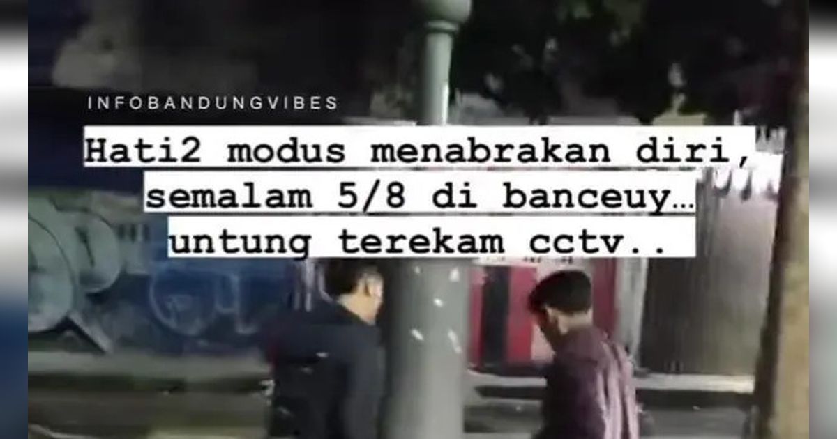 Waspada Modus Baru Pemerasan di Jalanan Bandung, Pelaku Tabrakkan Diri ke Mobil Melintas