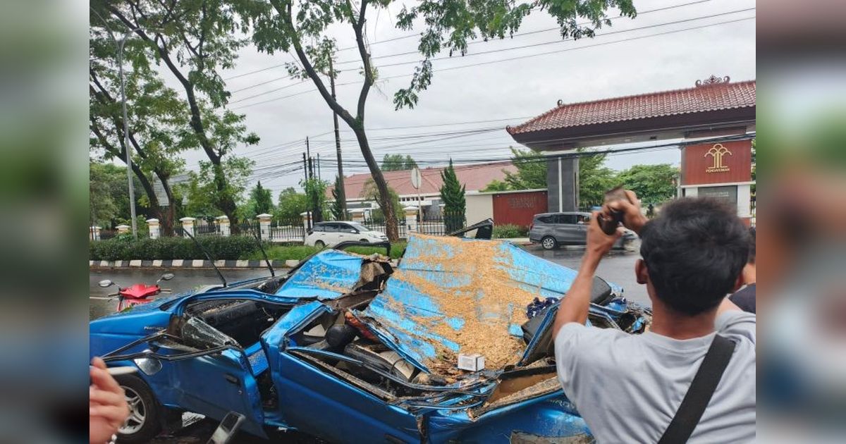 Pohon Tumbang Timpa Mobil di Semarang: Dua Luka-Luka