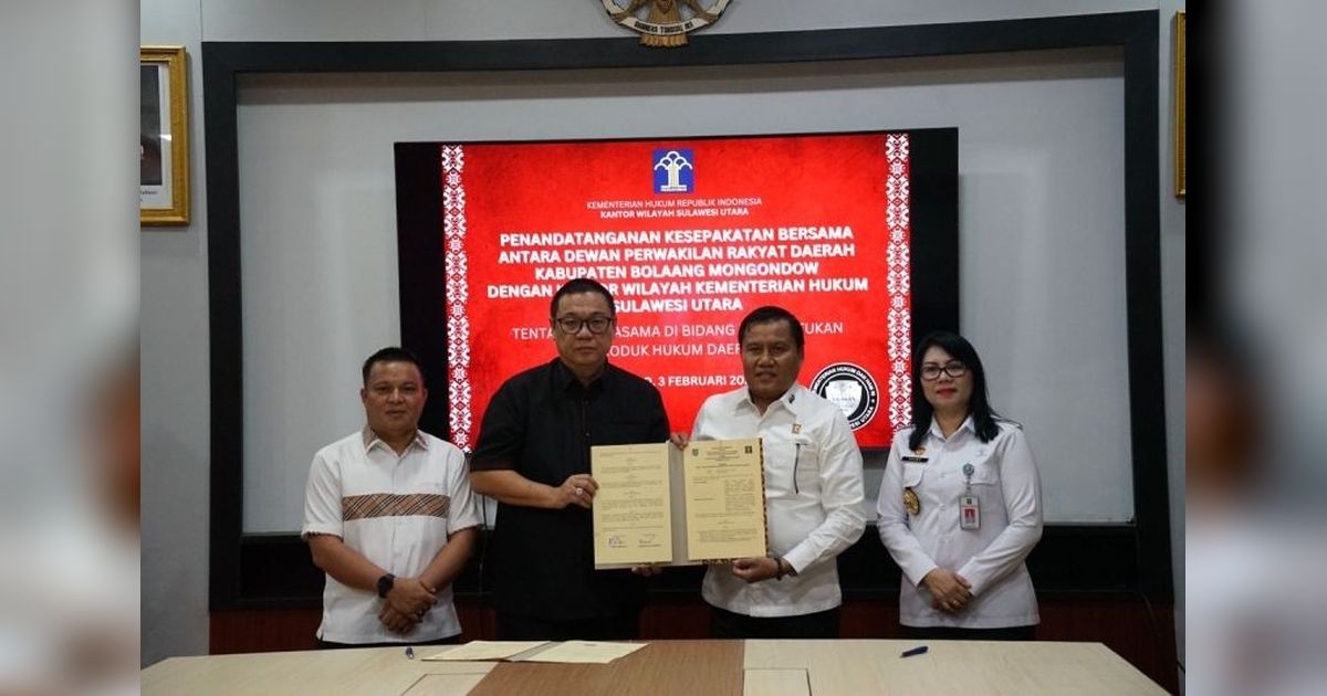 Kemenkumham Sulut dan DPRD Bolmong Sepakat Bentuk Produk Hukum Daerah