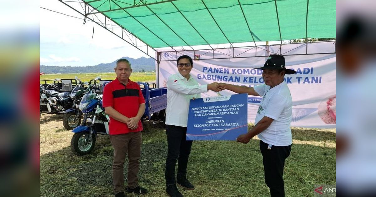 BI Sulut Tingkatkan Produksi Pangan Minahasa dengan Bantuan Alsintan