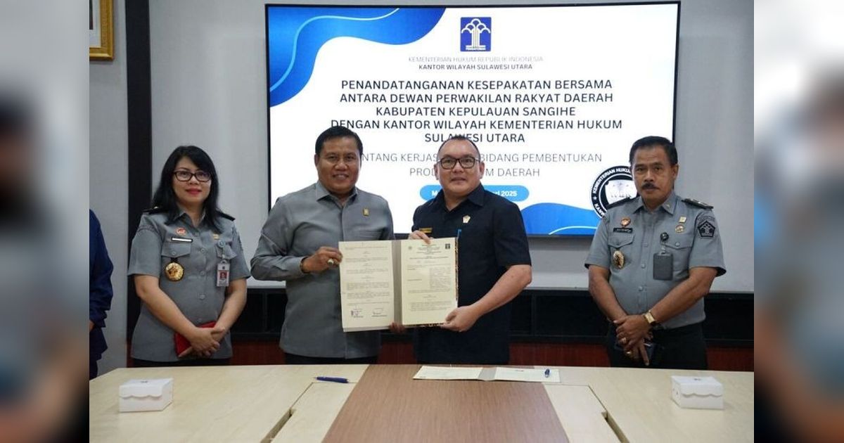 Kemenkumham Sulut dan DPRD Sangihe Jalin Kerja Sama Percepatan Produk Hukum Daerah