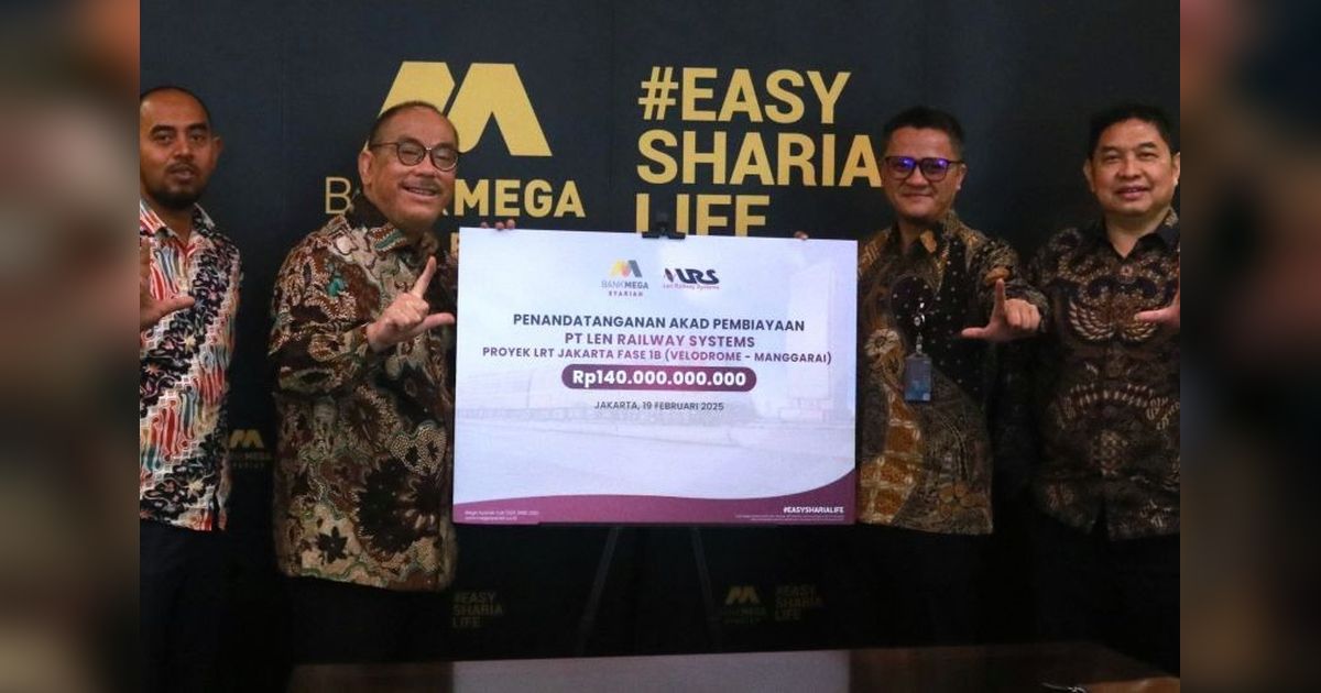 Bank Mega Syariah Dukung LRT Jakarta, Salurkan Pembiayaan Proyek Rp4,1 Triliun
