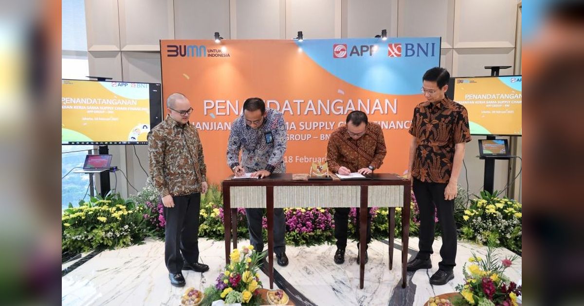 BNI Dukung APP Group lewat Pembiayaan Rantai Pasok, Dorong Perekonomian Berkelanjutan