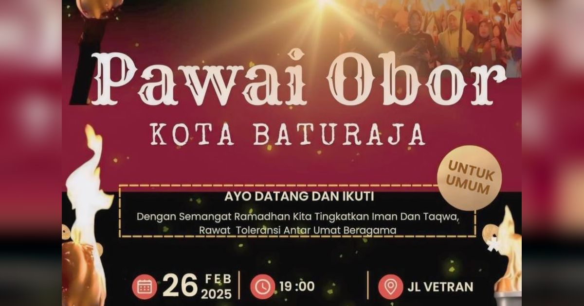 Nahdlatul Ulama OKU Ajak Warga Ramaikan Pawai Obor Sambut Ramadhan 1446 H