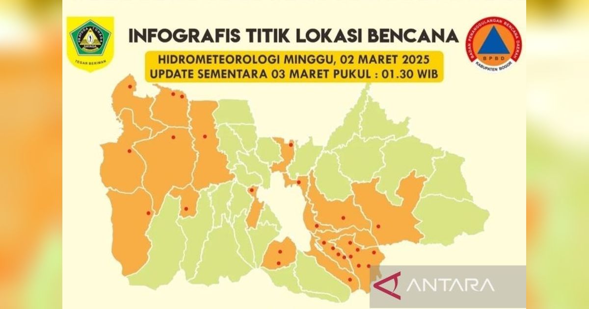 28 Desa di Bogor Terdampak Bencana Hidrometeorologi Akibat Hujan Deras
