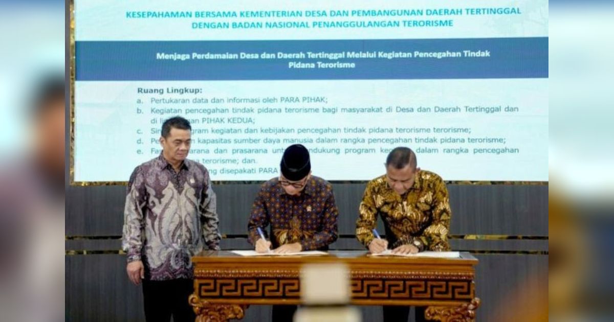 BNPT dan Kemendes PDT Jalin Kolaborasi Cegah Ideologi Kekerasan di Desa