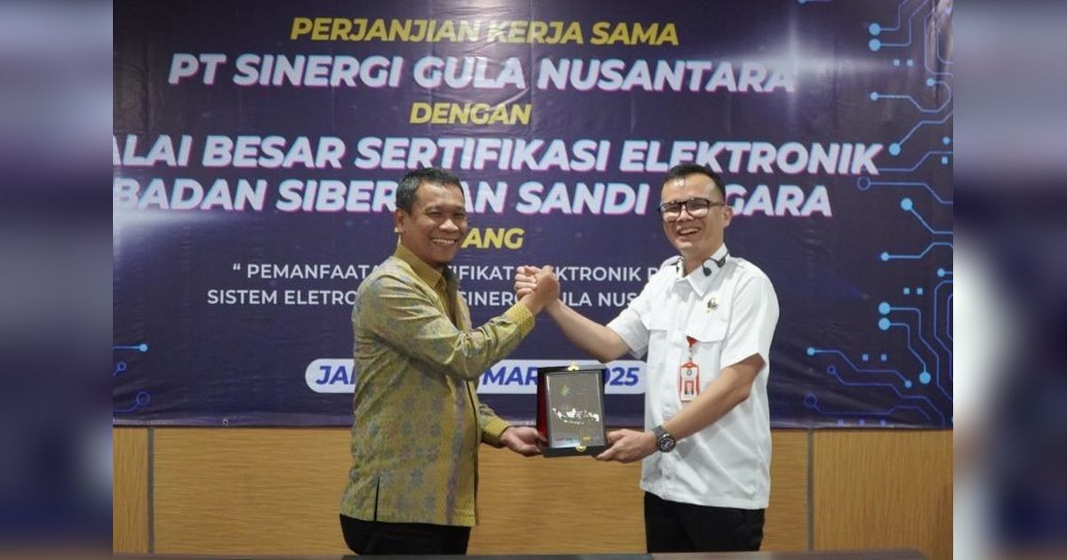 SGN dan BSSN Jalin Kerja Sama: Transformasi Digital untuk Swasembada Gula Nasional