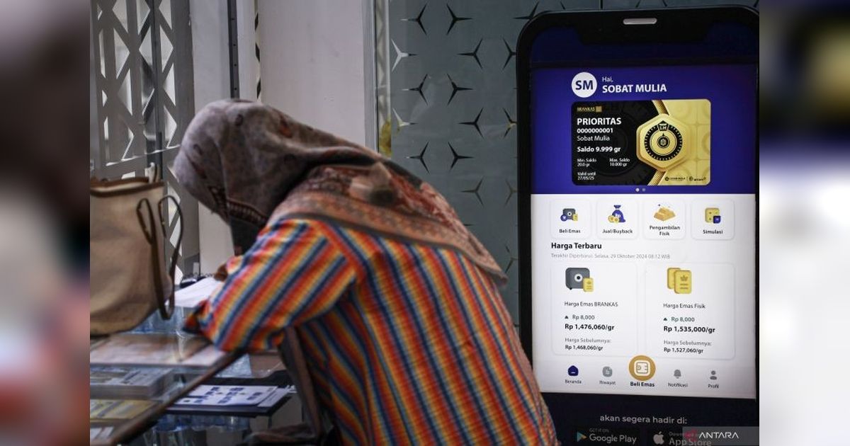 Harga Emas Antam Naik Lagi! Tembus Rp1,7 Juta per Gram