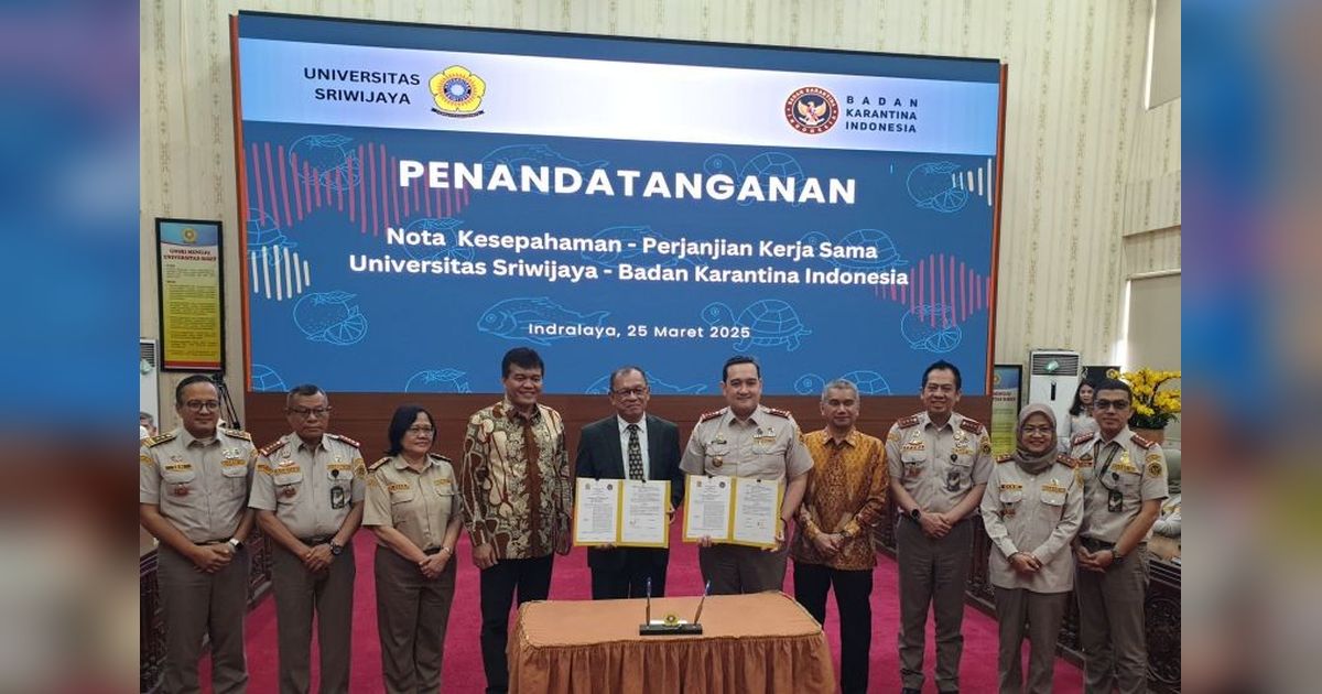 Barantin-Unsri Jalin Kerja Sama Tingkatkan Pengawasan Karantina