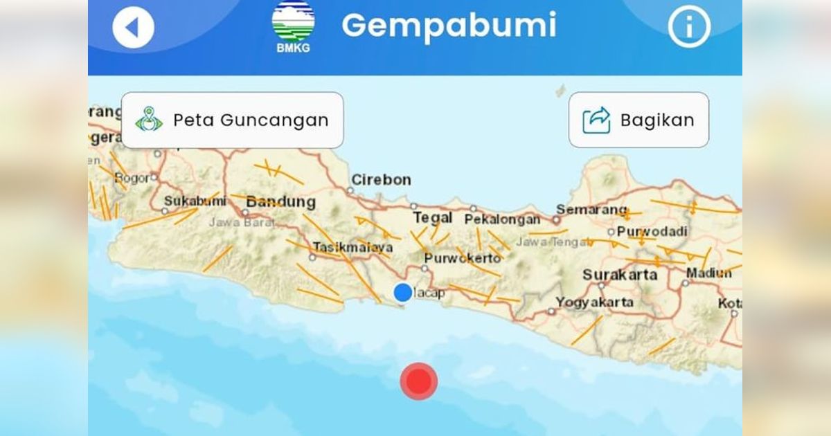 Gempa Magnitudo 5 Guncang Cilacap, BPBD Pantau Dampaknya