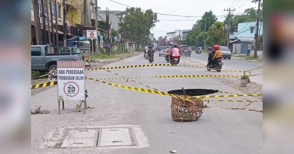 Jalan Amblas di Medan Sunggal Segera Diperbaiki, Pemkot Pastikan Tak Ada Korban