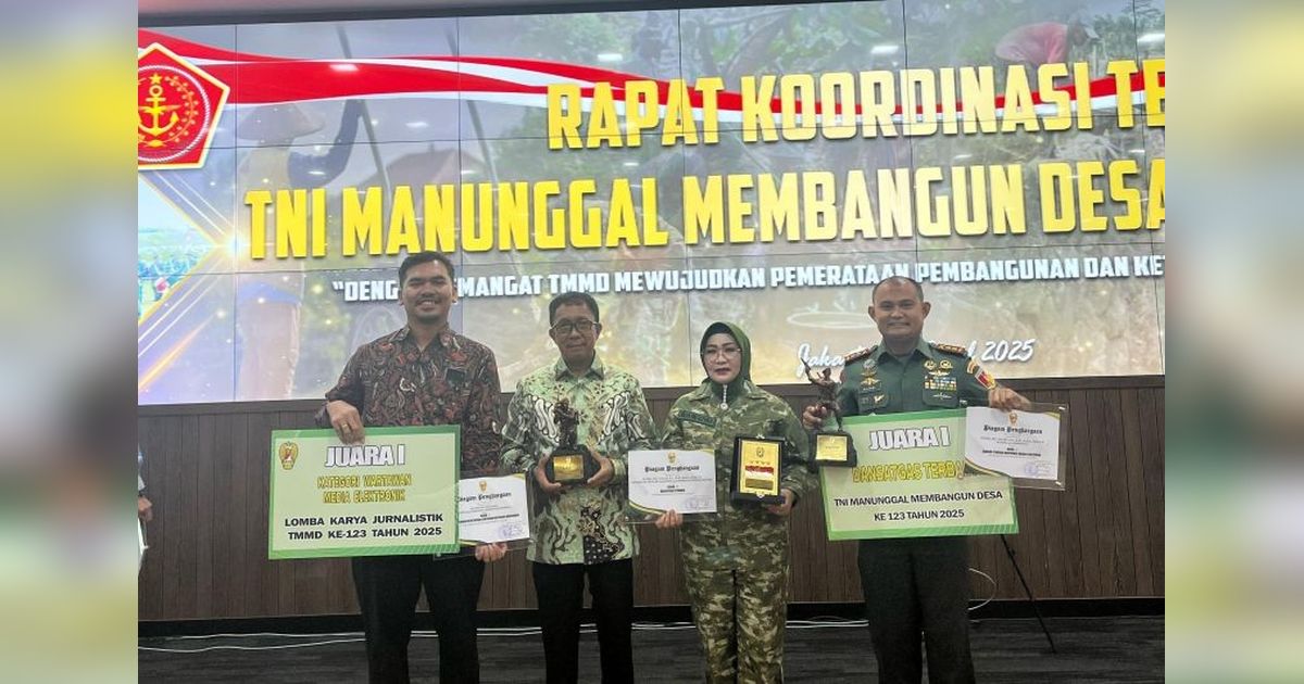 Kodim 1311/Morowali Raih Dua Penghargaan Bergengsi di TMMD ke-123