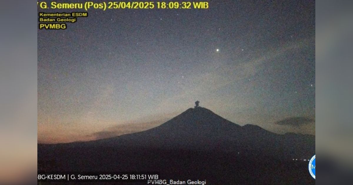 Semeru Erupsi 7 Kali, Letusan Capai 900 Meter!