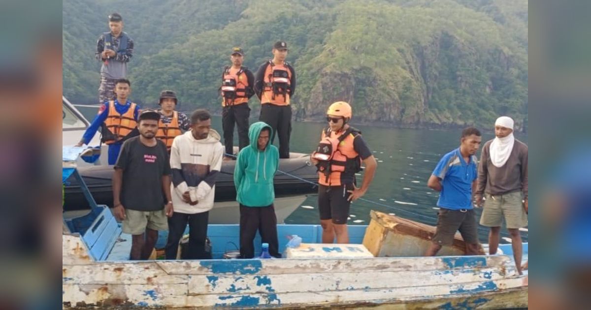 Enam Nelayan Alor Selamat Setelah Terombang-ambing di Laut, Tim SAR Berhasil Lakukan Evakuasi