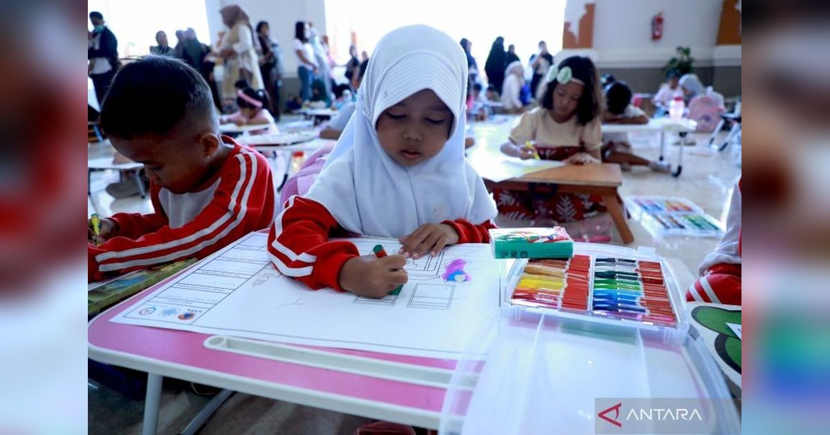 BNPB Tanamkan Kesiapsiagaan Bencana pada Anak Usia Dini Lewat Lomba Mewarnai