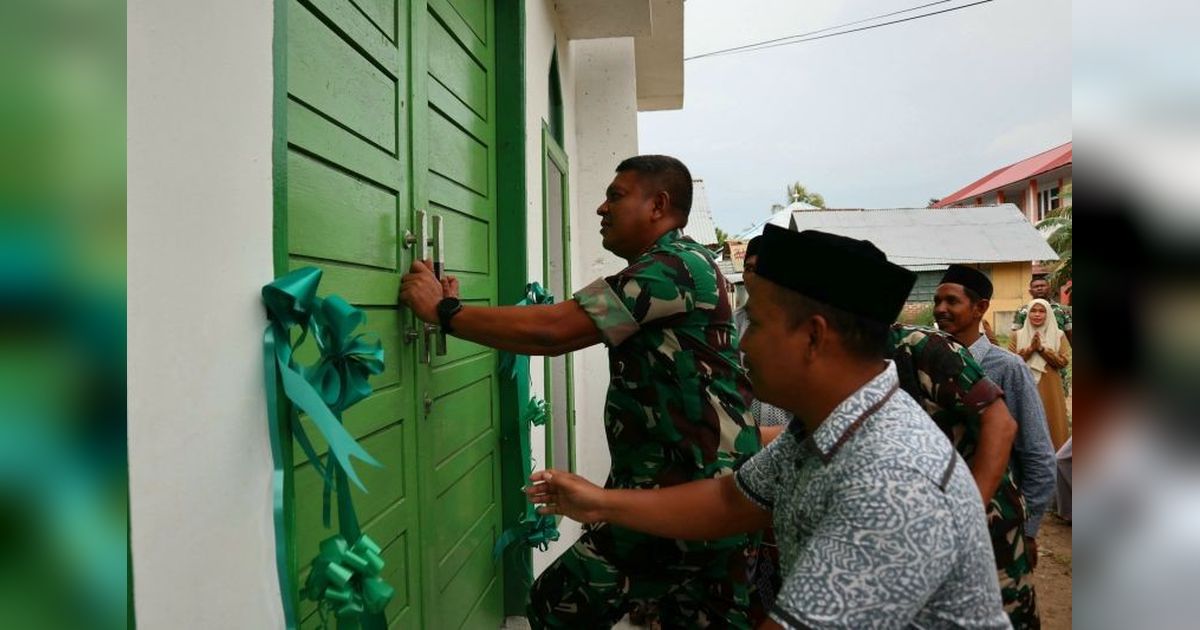Korem Lilawangsa Perbaiki Mushalla Pesantren di Aceh Utara, Wujud Pengabdian TNI AD